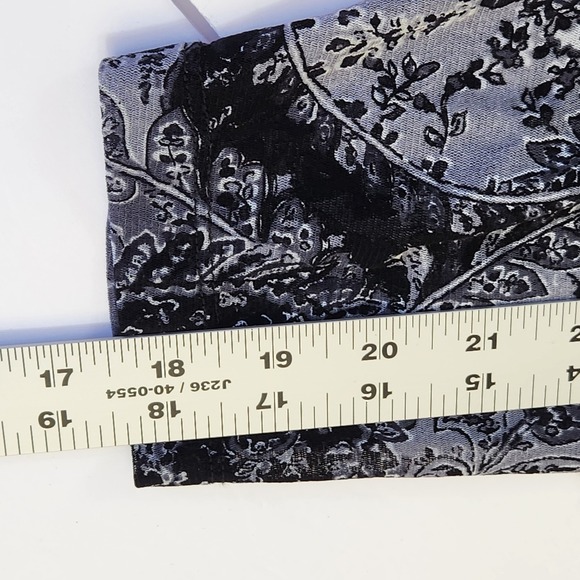 Coldwater Creek Womens Top Size 2X Black Semi Sheer Y2K Sequin Floral Whimsigoth - Picture 10 of 16